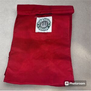Vintage Old Starbucks Logo Lunchbag Lunchbox Red Vintage Rare Sack